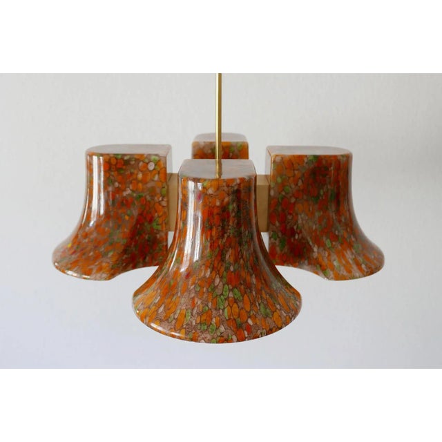 - Exceptional, elegant, and large mid-century modern pendant lamp - Produced by Peill & Putzler in Germany in the 1970s -...