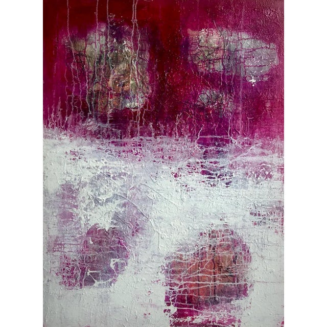 Contemporary "Bittersweet" Contemporary Abstract Mixed-Media Painting For Sale - Image 3 of 3