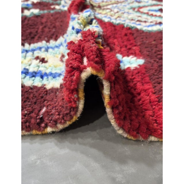 2020s Red Handwoven Berber Wool Rug - 8.5 X 5.9 Ft For Sale - Image 5 of 8