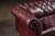 Mid 20th Century Mid 20th Century Deep Oxblood Leather Chesterfield Sofa With Nailhead Trim For Sale - Image 5 of 12