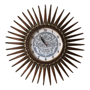 "Sunbeam" Hand Carved Maple Wood Clock