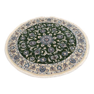 Middle Eastern Hand-Knotted Rug with Floral Motif For Sale