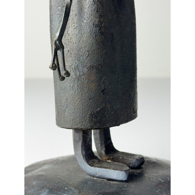 Salvino Marsura, Brutalist Sculpture of Monk with Book, 1970s, Iron For Sale - Image 15 of 18
