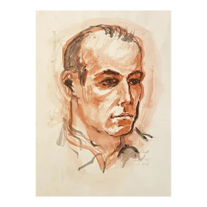 1958 Neil Meitzler Painting of Fred Groff
