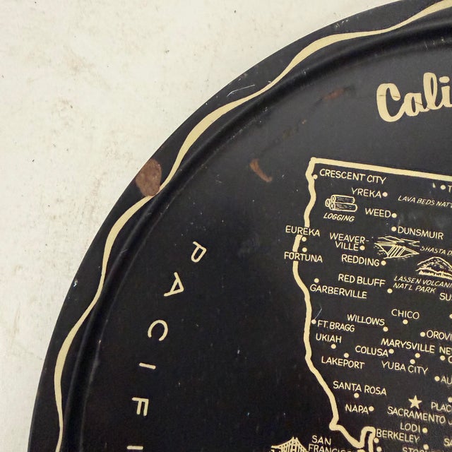 Rustic Vintage C. 1960s State of California Souvenir Tray For Sale - Image 3 of 4