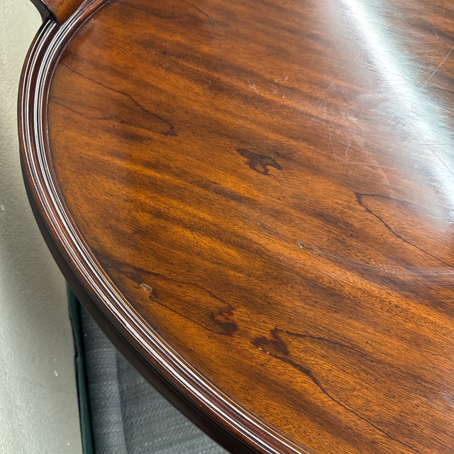 Maitland Smith Aged Regency Coffee Table, Oval For Sale In San Francisco - Image 6 of 13