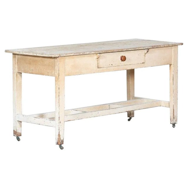 19th Century Irish Painted Vernacular Pine Farmhouse Table, 1800s For Sale - Image 12 of 12