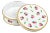 Beautiful English Hand Painted Rose Mintons China Antique Porcelain Circular Jewelry Vanity Box For Sale
