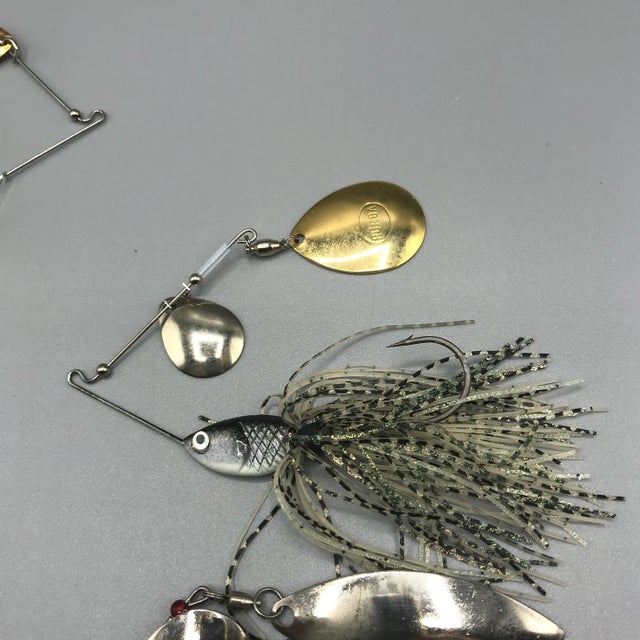 Neon Green Vintage 70s Rumba Bass Spinner Bait Lures - Set of 7 For Sale - Image 8 of 13