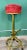 Vintage Gold & Red Bar Stool For Sale - Image 9 of 9