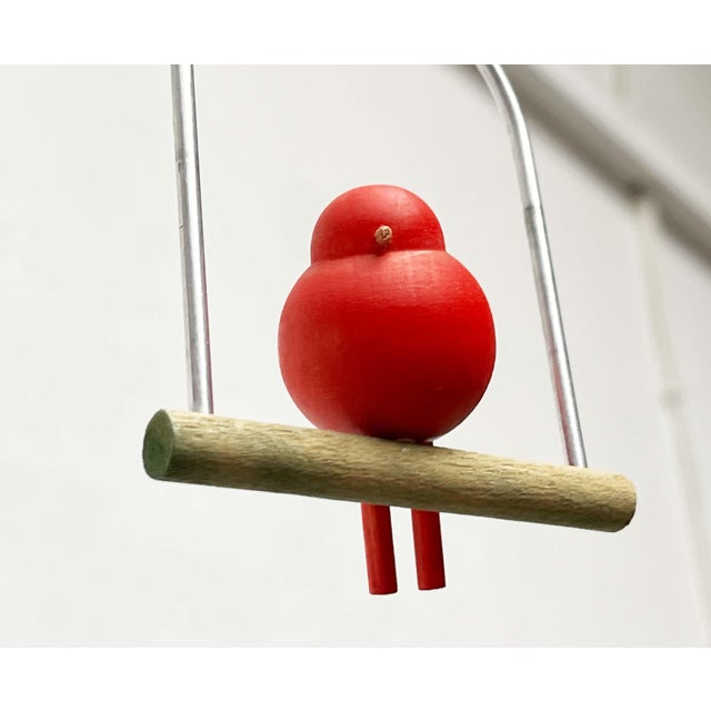 Mid-Century Modern Red Bird Hangers from Aarikka, Finland, 1960s, Set of 2, in Very Good conditions. Designed 1960 to 1969...