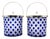 Mid-Century Modern Art Glass Jars with Blue Cut in Clear Crystal Biscuit Barrels with Silver-Plated Mounts, 1950s, Set of 2 For Sale