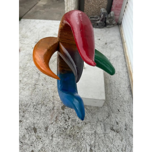 Wood Hy Farber 39" Handcrafted Wood Floral Art Sculpture For Sale - Image 7 of 8