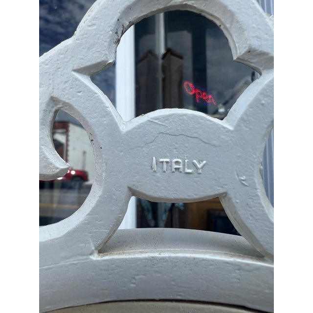 French Vanity Mirror in a White and Gold Color, Designed to Tilt and Adjust. Italy made Reproduction.