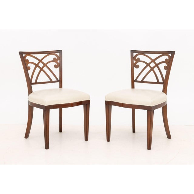 Set of Six Regency Style Mahogany Arm Chairs For Sale - Image 4 of 14