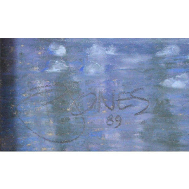 1980s P. A. Peggy Jones Pastel Landscape Signed Painting in a Fine Gilt Frame For Sale - Image 5 of 7