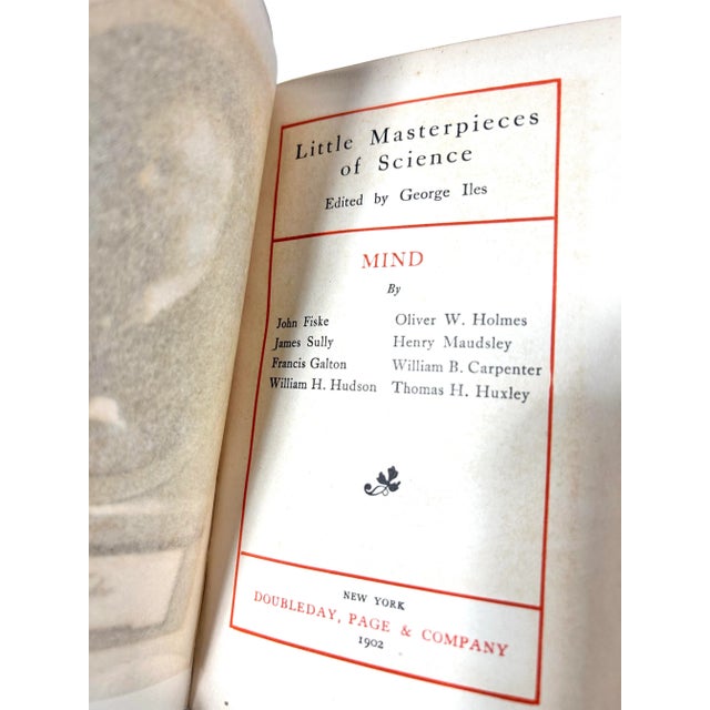Antique 1902 Little Masterpieces of Science Book Set – Red Gilt Decorative Library Volumes (Set of 7) For Sale - Image 11 of 12