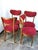 Red Vintage Chairs from Thonet, 1960s, Set of 4 For Sale - Image 8 of 10