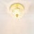 Metal Large Mid-Century Floral Glass & Brass Ceiling Light from Limburg, Germany, 1970s For Sale - Image 7 of 13