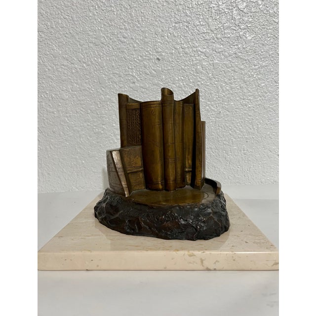 Charna Rickey, Bronze Abstract Space Age Book Sculpture LA California Modernist Charna Rickey For Sale - Image 9 of 12