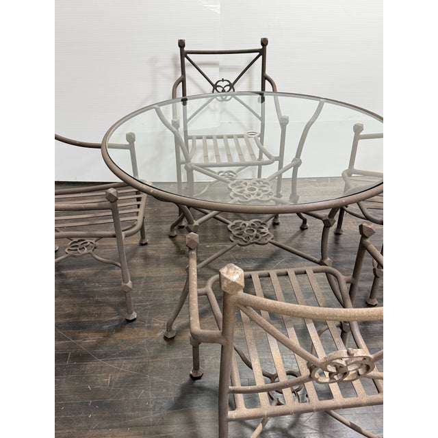 Terra Furniture Terra Furniture Renaissance Outdoor Patio Table + Chairs, Set of Five For Sale - Image 4 of 12