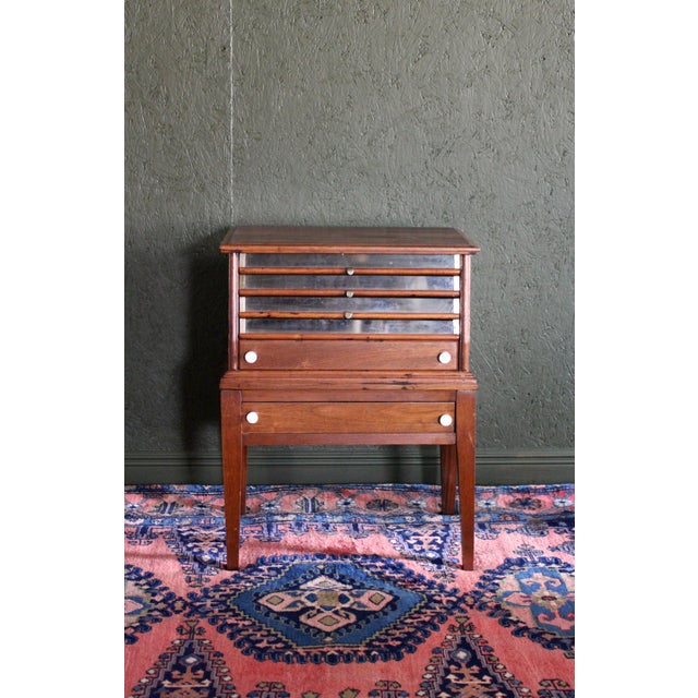 Antique Spool Cabinet With Glass Drawers From the Late 1800s For Sale - Image 14 of 14