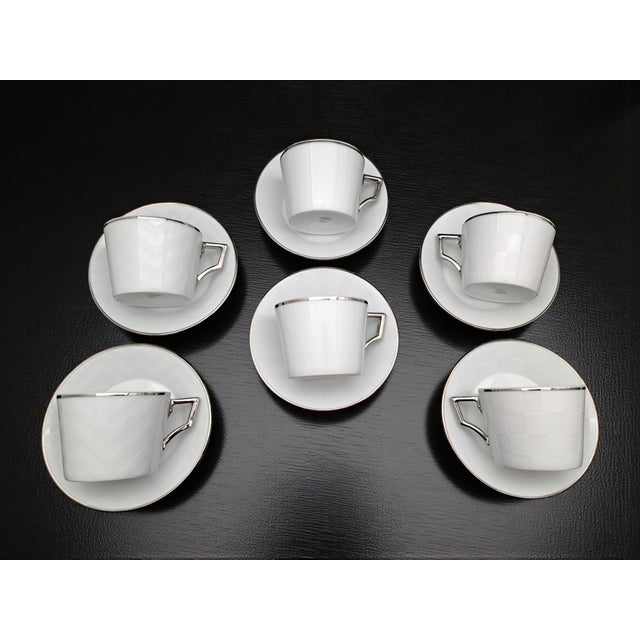 Argonauti Collection Luna Model Teacup by Richard Ginori for Vannozzi, 1990s, Set of 6 For Sale - Image 10 of 13