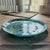 Glass Mid 20th Century Large Blue Green Gold Art Glass Charger Plate Bowl For Sale - Image 7 of 8