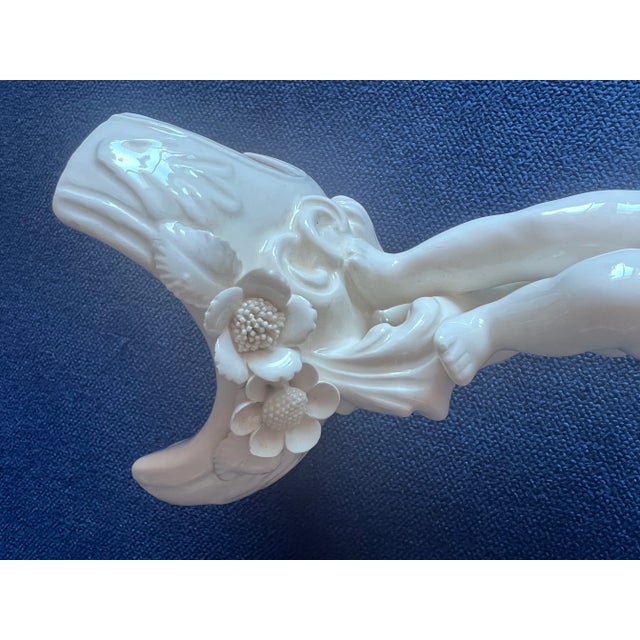 Glass 1950s Lenwile Ardalt Cherub Compote, Made in Japan For Sale - Image 7 of 11