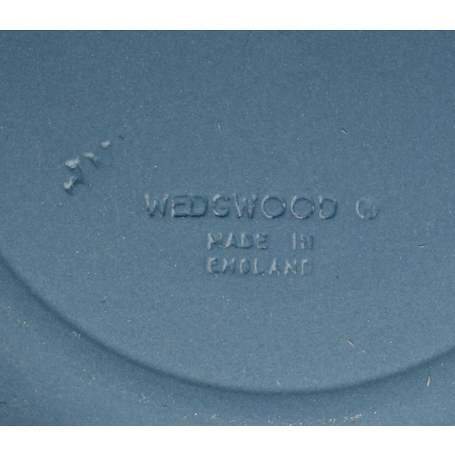 2 Vintage Wedgwood Jasperware Blue W/White Neo-Classic Figural Plates For Sale - Image 12 of 13
