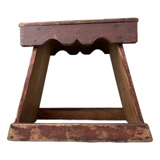 Minimalist Fumidai Wooden Step Stool, Japan, 1920s For Sale