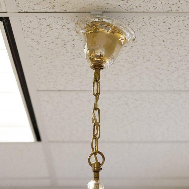 1950s Champagne Colored Six-Light Murano Chandelier For Sale - Image 5 of 13