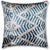 Handmade Blue Ikat Silk Velvet Pillow 20x20 | Designer Accent Cushion For Sale - Image 4 of 8