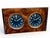 Linley Walnut Burl and Chrome Dual-Time Desk Clock, 2005 For Sale - Image 4 of 18