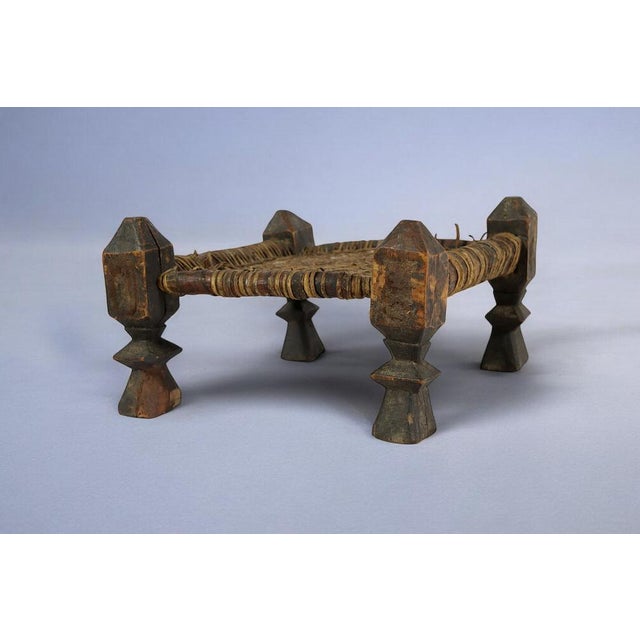 19th Century Low Cedar Stool, Nuristan, 1890s For Sale - Image 4 of 18