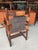 Brown Safari Style Leather Dining Chairs, Set of 4 For Sale - Image 8 of 18