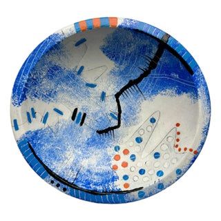 Blue Wood Bowl For Sale