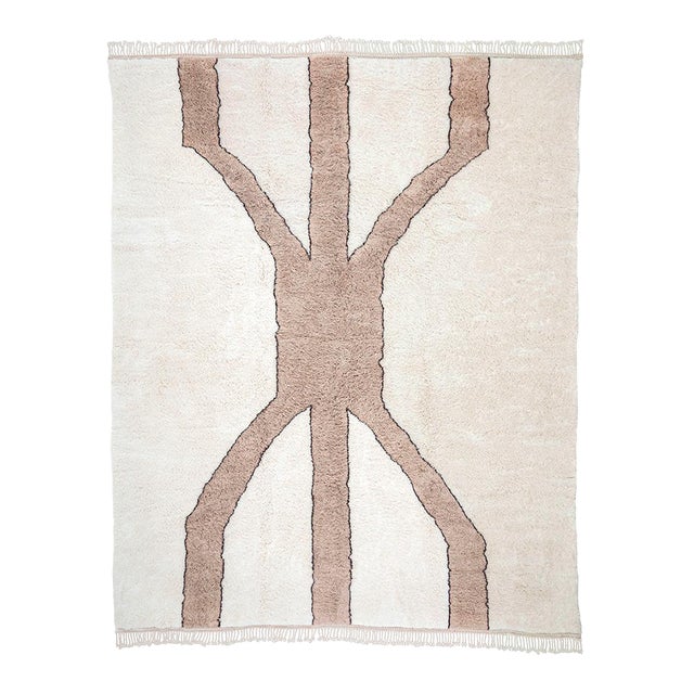 Oversize Hand-Knotted Moroccan Wool Rug | 13'6" X 11'1" | One of a Kind For Sale