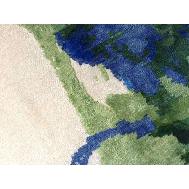 Early 21st Century Modern Watercolor Impression Rug – Hand-Knotted Silk & Wool by Doris Leslie Blau For Sale - Image 5 of 5