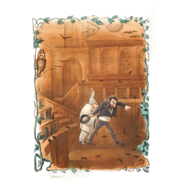 Antonio Manganaro, Solemn Receiving, Lithograph, 1872 For Sale