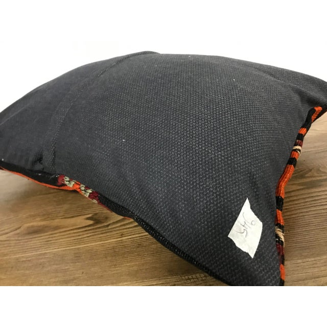 1960s Vintage Striped Design Turkish Anatolian Kilim Pillow Cover For Sale - Image 5 of 6