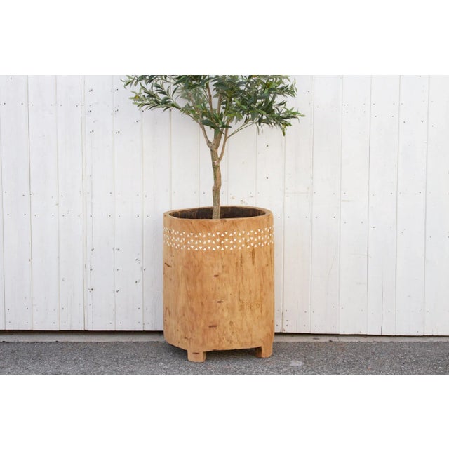 Sourced from the Northeast highlands of India, this large antique vessel was originally used to store grains. Like most...