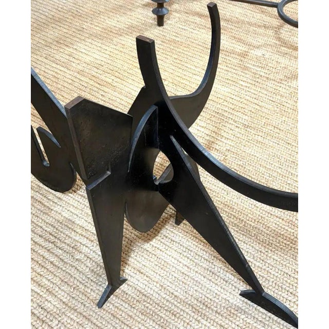 Signed Pucci De Rossi Sculptural Blackened Steel Dining Table Base, 1987 For Sale - Image 15 of 18