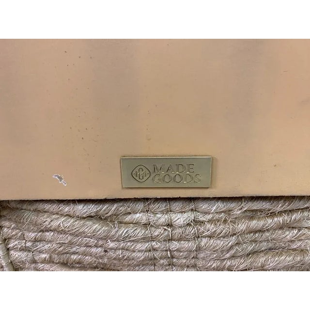 Rectangular mirror By Made Goods Woven strands of abaca form the frame Neutral colour New - two available