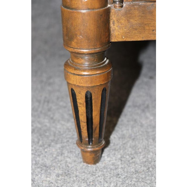 1950s Shallow Depth Baker Furniture Figured Walnut Directoire Sideboard For Sale - Image 5 of 12