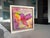 Abstract Hummingbird #6 by Ana Hefco | Tinted Layered Resin on Stretched Canvas of a colorful hummingbird For Sale - Image 3 of 4