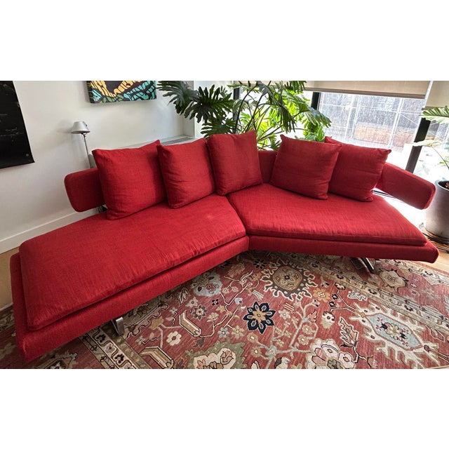 An Arne sofa, designed by Antonio Citterio in 2005 for B&B Italia (Model A320CD_3, right-facing configuration), in two...