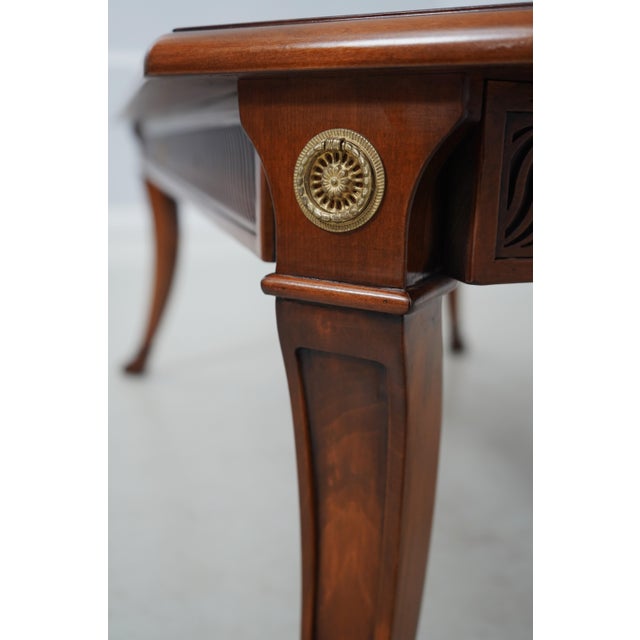 Wood Francesco Molon Inlaid Burl Wood Neoclassical Coffee Table For Sale - Image 7 of 13