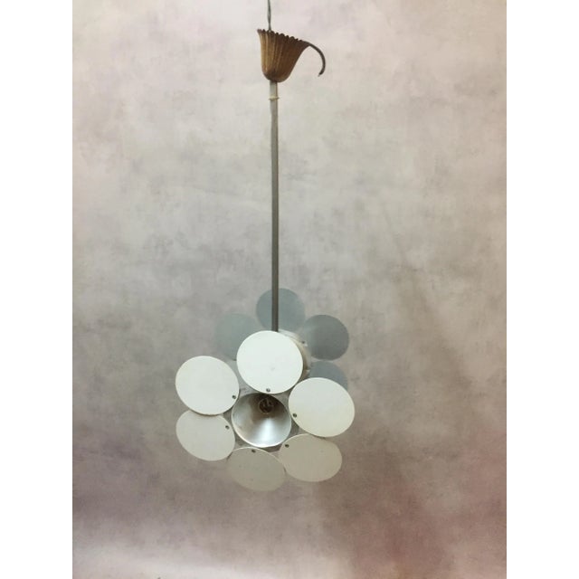 Gray 2-Light Daisy Pendant, 1970s For Sale - Image 8 of 8
