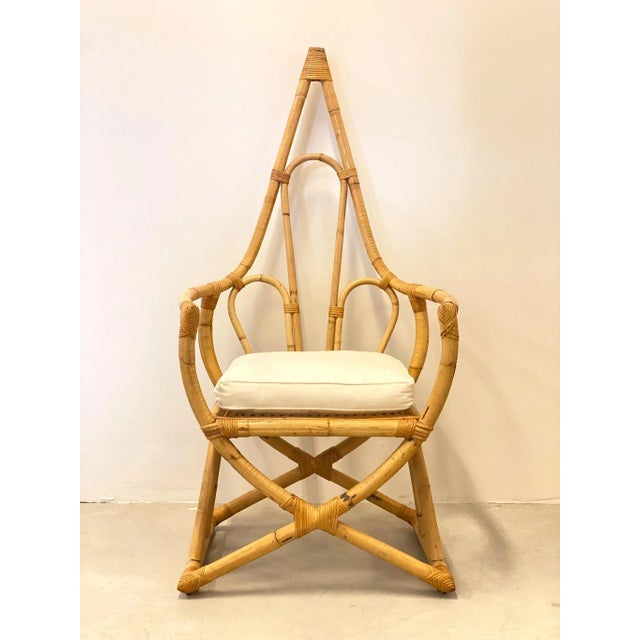 Vintage Bamboo Armchair, 1970s For Sale - Image 15 of 15